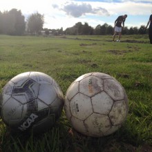 We gingen footgolfen en dat was heel leuk